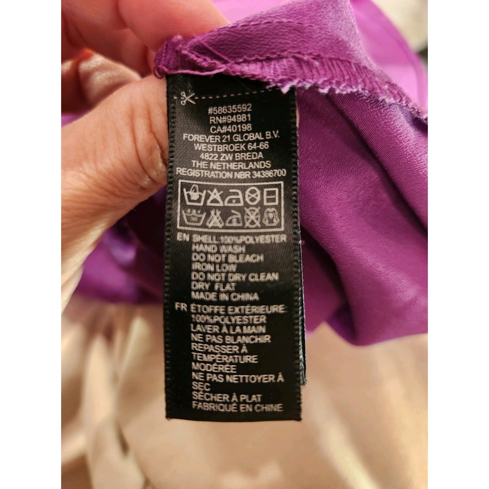 Forever 21 Purple Dress Short Sz L - Picture 8 of 8